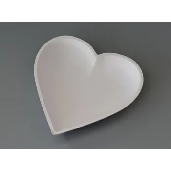 Dřevěná miska SRDCE BÍLÉ