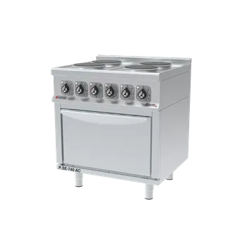 Sporák GastroHaal P.SE-740-AC Elektrický sporák s horkovzdušnou troubou - vařidlo, 4x okrouhlé plotny (Practic, Elektrický 4 plotýnkový sporák - vařidlo - S horkovzdušnou troubou - okrouhlé plotny P.SE-740-AC)