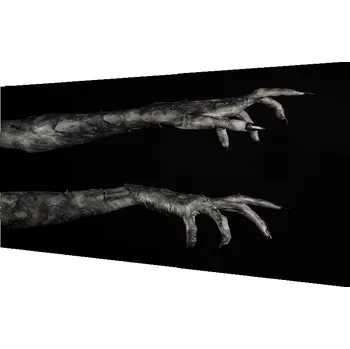 Obklad Skleněný panel Černé pozadí špinavé ruce 125x50 cm