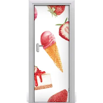 Fototapeta Fototapeta na dveře samolepící jahodová chuť 75x205 cm