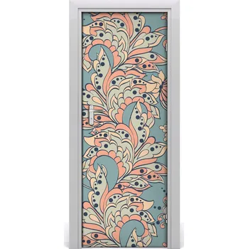 Fototapeta Samolepící fototapeta na dveře etnické květiny 85x205 cm