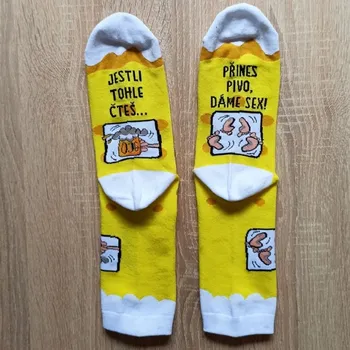 Žertovný předmět Veselé ponožky - Přines pivo, dáme sex vel. 43-46