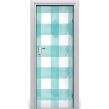 Fototapeta Fototapeta na dveře modrá mříž 75x205 cm