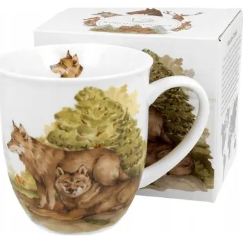 Hrnek Duo Zvířata Vlci porcelánový 400 ml