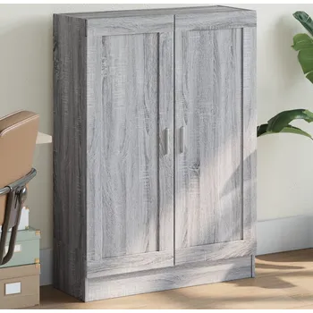 Knihovna vidaXL Knihovna 82,5x30,5x115 cm dřevotříska [802720] Barva: šedá sonoma