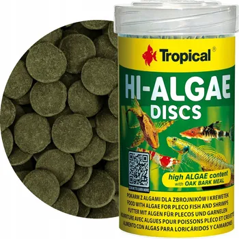 Krmivo pro rybičky TROPICAL disky z řas HI-ALGAE 100 ml 60 g KRMIVO tablety