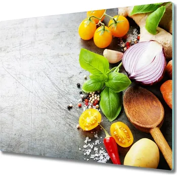 Kuchyňské prkénko Skleněné deska do kuchyně zelenina 60x52 cm