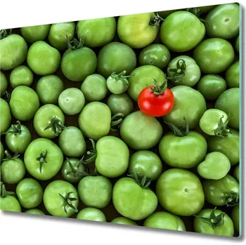 Kuchyňské prkénko Skleněná krájecí deska Zralé rajče 60x52 cm