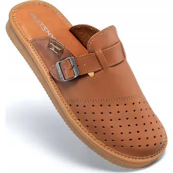 Pánské pantofle Nazouváky Pánské kožené pantofle s přezkou velikosti 40-46 PanSzew