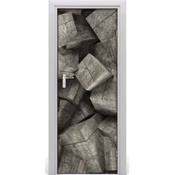 Fototapeta Samolepící fototapeta na dveře Betonové šestiúhelníky 95x205 cm