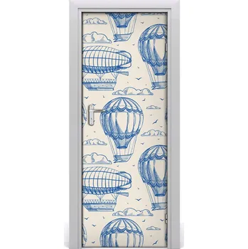 Fototapeta Samolepící fototapeta na dveře Vzducholoď balóny 95x205 cm