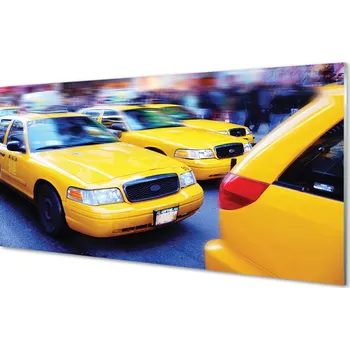 Obklad Skleněný panel Žlutá taxi City 140x70 cm