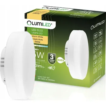 Žárovka LED žárovka GX53 reflektor 12W (odpovídá 75W) 1100lm 3000K teplá bílá 120° LUMILED