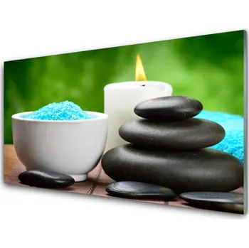Obklad Skleněné obklady do kuchyně Svíčky Kameny Zen Umění 120x60 cm
