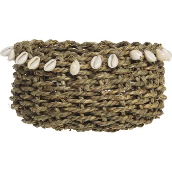 Nákupní košík Košík z mořské trávy zdobený mušlemi Shells - Ø 10*18 cm