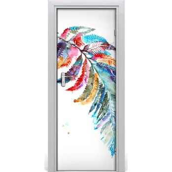 Fototapeta Samolepící fototapeta na dveře Barevná kopretina 75x205 cm