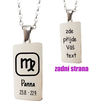 Přívěsek u Psíka | Přívěsky se znamením zvěrokruhu | 28*17*1,5mm Znamení horoskopu: Panna