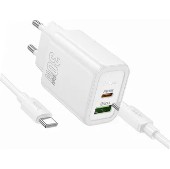 Rychlá GaN nabíječka 30W se 2 vstupy a USB-C kabelem pro iPhone 16 Pro