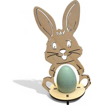 JarisWood Velikonoční stojánek na vajíčko - zajíček vyřezávaný