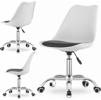 Křeslo otočné k psacímu stolu do pracovny nastavitelné VIENA - bílo-černé