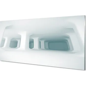 Obklad Skleněný panel Bílá 3d podpora 120x60 cm