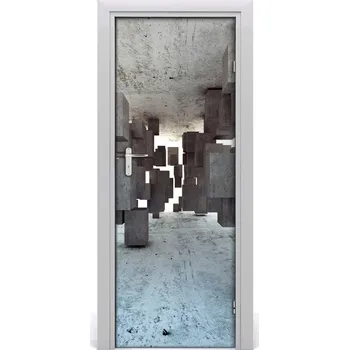 Fototapeta Fototapeta na dveře beton šestiúhelník 75x205 cm