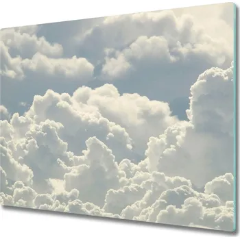 Kuchyňské prkénko Skleněná krájecí deska mraky 60x52 cm