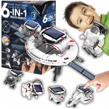 ostatní stavebnice Solární robot 6 v 1 – Vzdělávací robot Hračka pro děti – Kreativní stavebnice