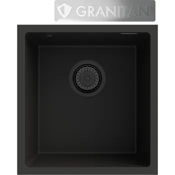 Granitový dřez Jednokomorový granitový dřez Granitan MINI45, černý