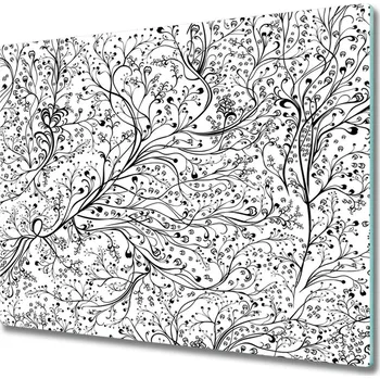 Kuchyňské prkénko Skleněné deska do kuchyně Propletené větve 60x52 cm