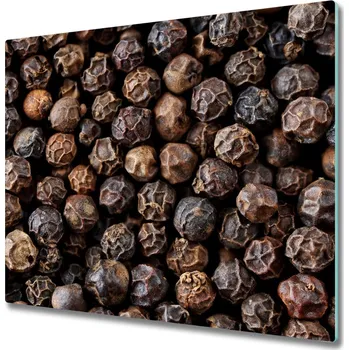 Kuchyňské prkénko Skleněná krájecí deska Zrna pepře 60x52 cm