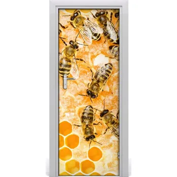 Fototapeta Samolepící fototapeta na dveře Pracující včely 95x205 cm