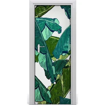Fototapeta Samolepící fototapeta na dveře listí bananovníku 85x205 cm