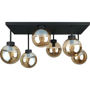 Přisazený lustr DEA 6xE14/60W/230V černá/kouřová béžová