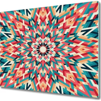 Kuchyňské prkénko Skleněné deska do kuchyně kaleidoskop 60x52 cm