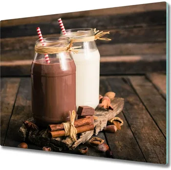 Kuchyňské prkénko Skleněná krájecí deska Koktejly v sklenicích 60x52 cm