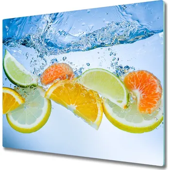 Kuchyňské prkénko Skleněná krájecí deska Citrusy pod vodou 60x52 cm