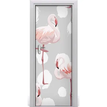 Fototapeta Samolepící fototapeta na dveře Flemingy a kapky 95x205 cm