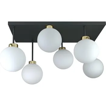 Přisazený lustr DEA 6xE14/60W/230V černá/zlatá/bílá