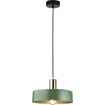 Lustr na lanku HAKI 1xE27/60W/230V zelená/černá/lesklý chrom