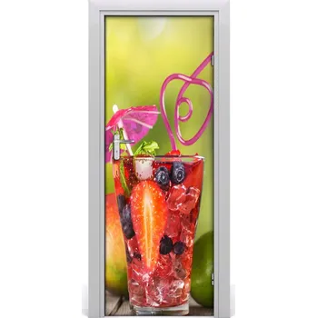 Fototapeta Samolepící fototapeta na dveře ovocný koktejl 85x205 cm