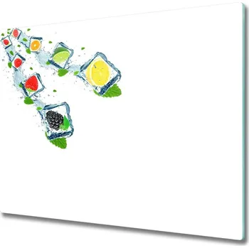 Kuchyňské prkénko Skleněné deska do kuchyně Ovoce v kostech 60x52 cm