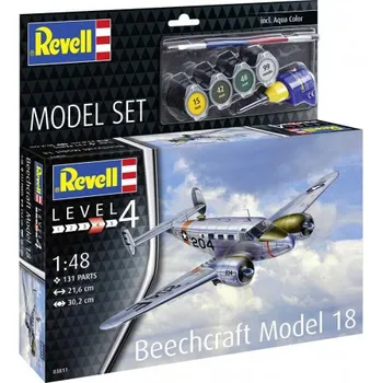 Plastikový model ModelSet - Beechcraft Model 18 (1:48) - 63811