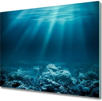 Kuchyňské prkénko Skleněná krájecí deska Podmořský svět 60x52 cm