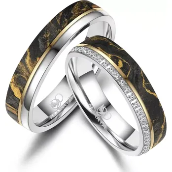 Prsten Karbonové snubní prsteny speciální edice Slunce v duši