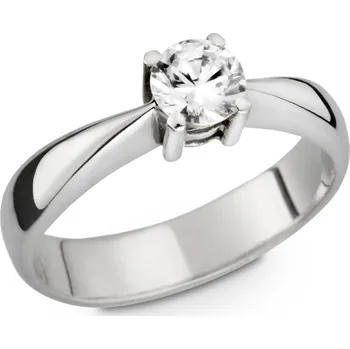 Prsten Zásnubní prsten z bílého zlata s přírodním diamantem 514.90 Velikost: 54