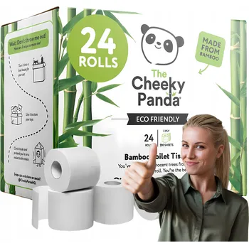 Toaletní papír Suchý toaletní papír bez vůně Cheeky Panda 24 ks