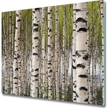 Kuchyňské prkénko Skleněná krájecí deska Birch les 60x52 cm