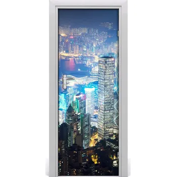 Fototapeta Fototapeta samolepící na dveře Hong kong noc 75x205 cm