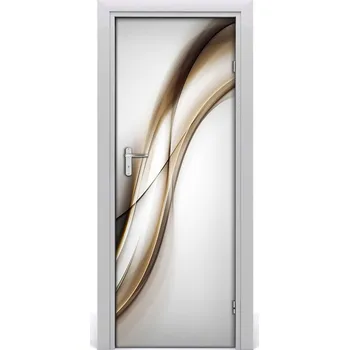 Fototapeta Samolepící fototapeta na dveře Hnědá vlna 75x205 cm